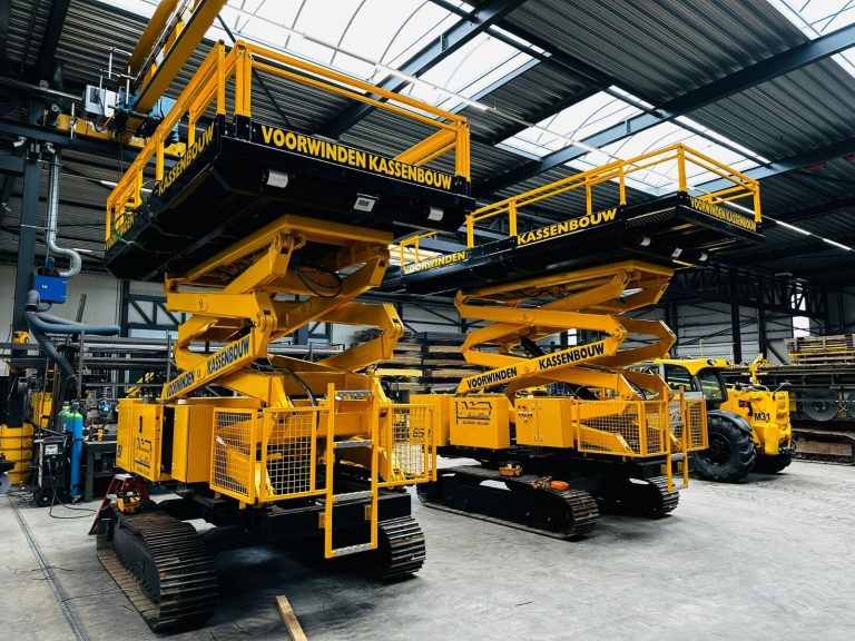 Specialized greenhouse construction machinery operated by VGB Workers