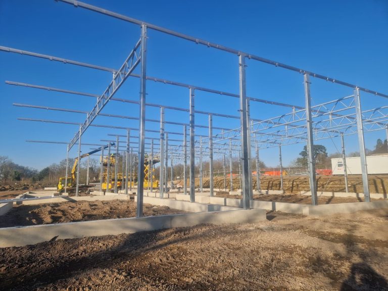 Specialized greenhouse construction machinery operated by VGB Workers