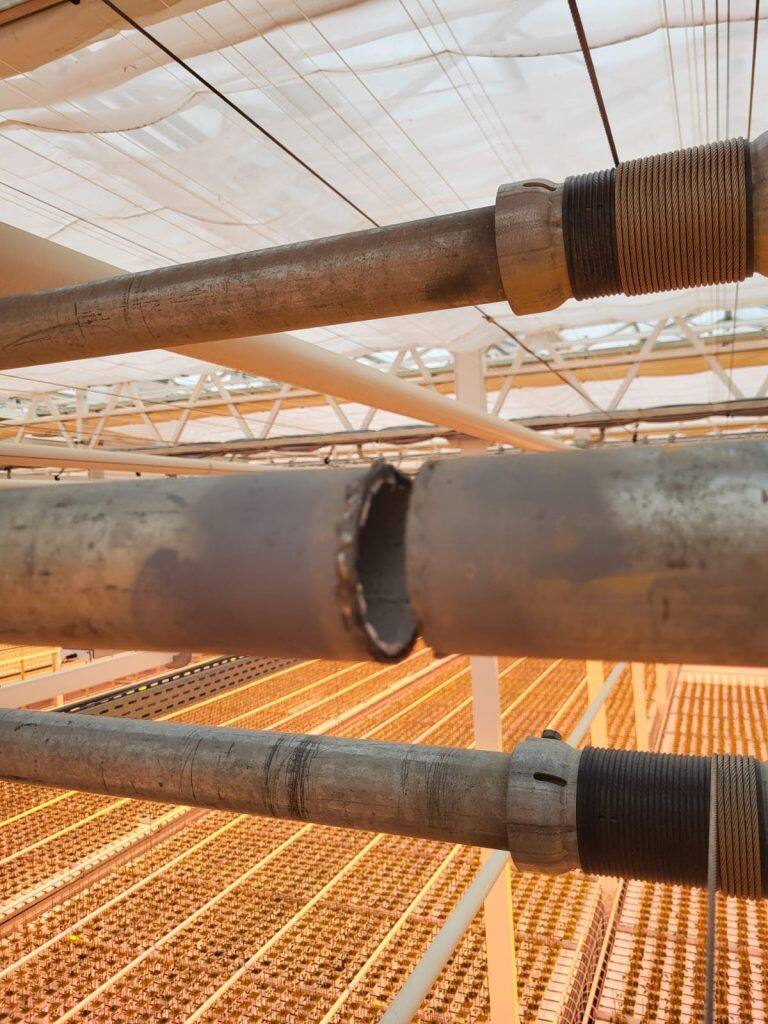 Greenhouse screen system maintenance and curtain replacement